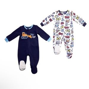 Absorba Kids' 2-pack Fleece Blanket Sleeper Trucks etc. 🛻🚜🚒🚁